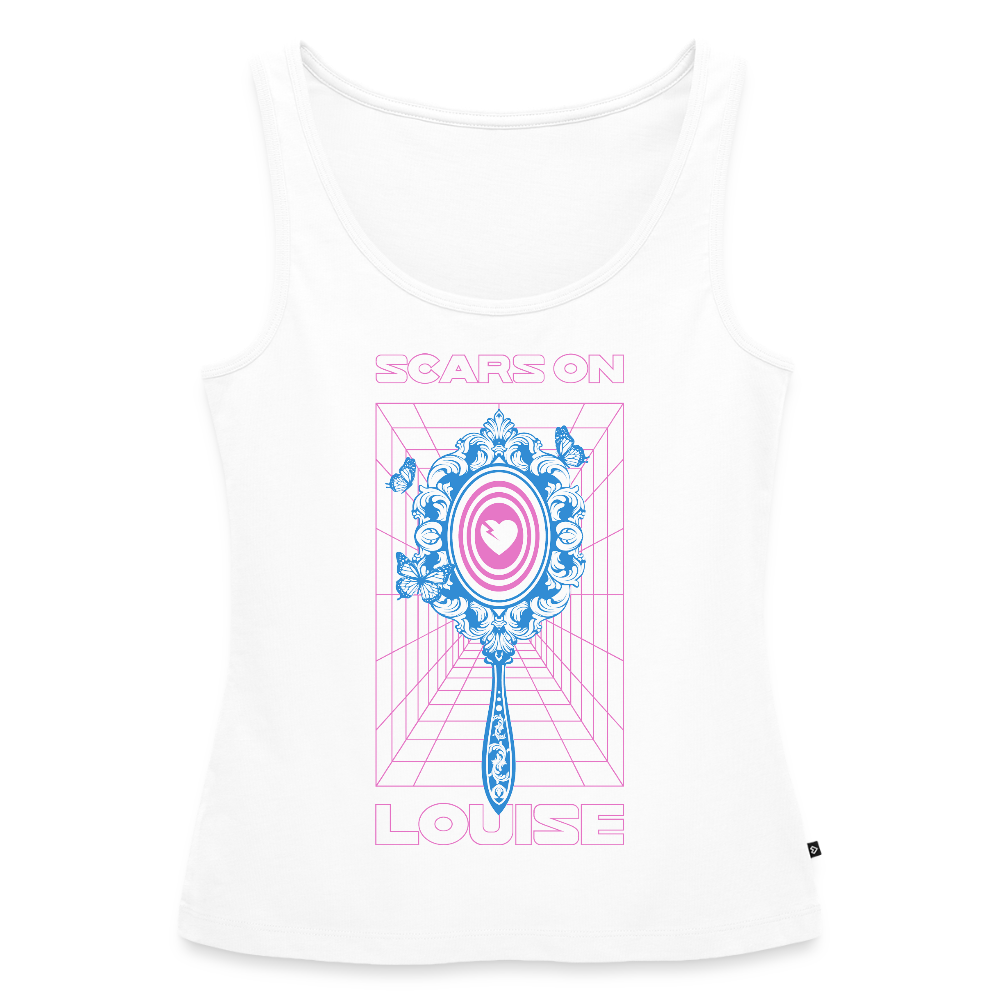 Organic Women’s Tank Top - Mirror of a broken Heart - white
