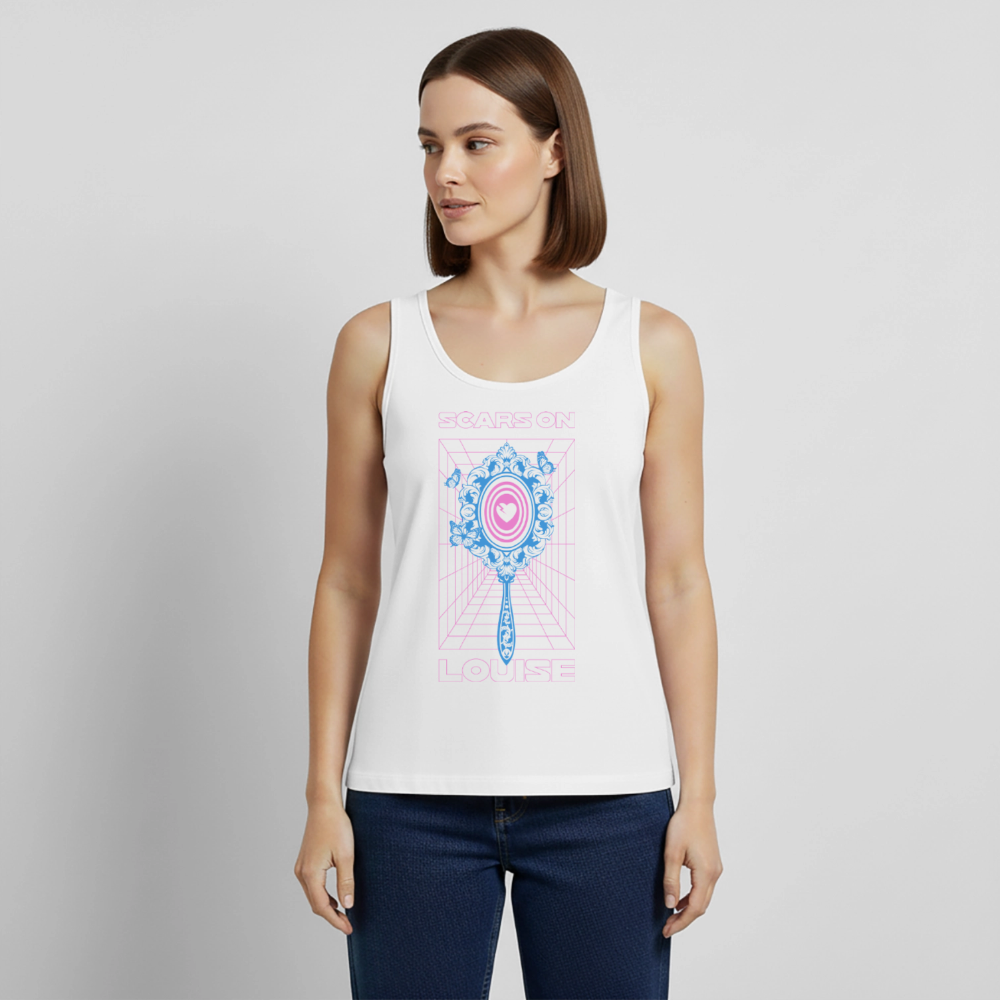 Organic Women’s Tank Top - Mirror of a broken Heart - white