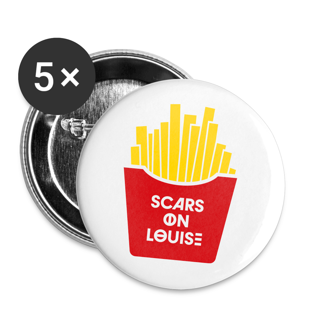 Buttons medium 1.26"/32 mm (5-pack) - Fryday - white