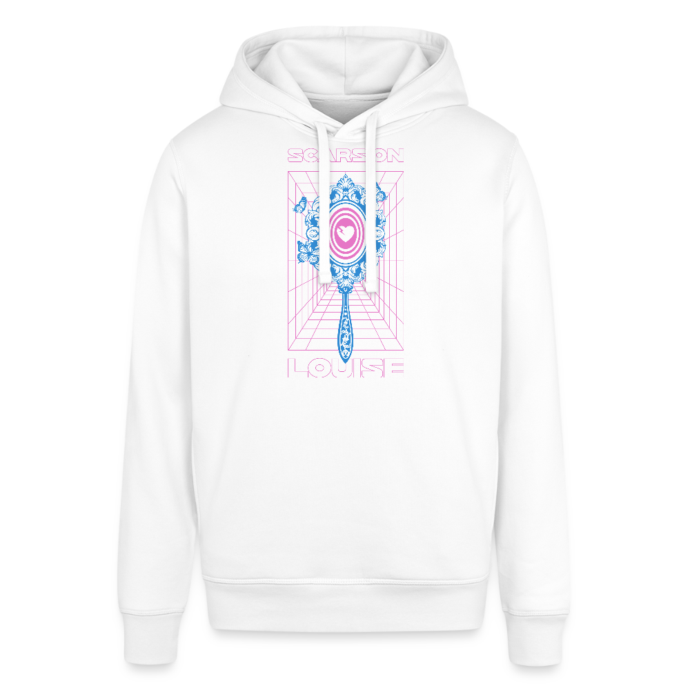 Organic Hoodie - Mirror of a broken Heart - white