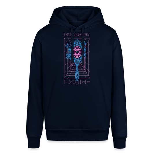 Organic Hoodie - Mirror of a broken Heart - navy
