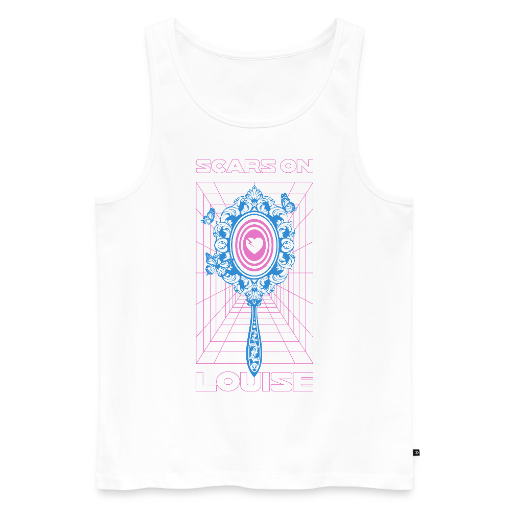 Men’s Organic Tank Top - Mirror of a broken Heart - white